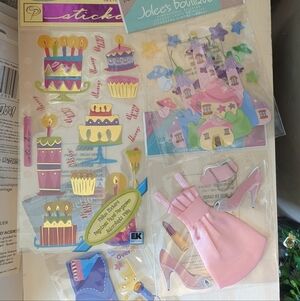 Jolee's Boutique Pink Dress & Party Sticker Set Of 4
